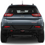 Jeep Trailhawk UV Graphic Black Metal Face-Plate on ABS Plastic 2 inch Tow Hitch Cover