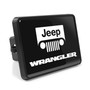 Jeep Wrangler UV Graphic Black Metal Face-Plate on ABS Plastic 2 inch Tow Hitch Cover