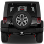 Jeep Wrangler UV Graphic Black Metal Face-Plate on ABS Plastic 2 inch Tow Hitch Cover