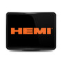 HEMI Logo UV Graphic Black Metal Face-Plate on ABS Plastic 2 inch Tow Hitch Cover