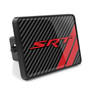 Dodge SRT UV Graphic Carbon Fiber Look Metal Face-Plate on ABS Plastic 2 inch Tow Hitch Cover