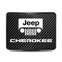 Jeep Cherokee UV Graphic Carbon Fiber Look Metal Face-Plate on ABS Plastic 2 inch Tow Hitch Cover