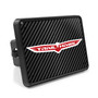 Jeep Trailhawk UV Graphic Carbon Fiber Look Metal Face-Plate on ABS Plastic 2 inch Tow Hitch Cover