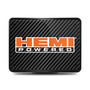 HEMI Powered UV Graphic Carbon Fiber Look Metal Face-Plate on ABS Plastic 2 inch Tow Hitch Cover