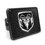 RAM Logo UV Graphic Carbon Fiber Look Metal Face-Plate on ABS Plastic 2 inch Tow Hitch Cover