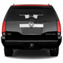 Cadillac UV Graphic Black Metal Face-Plate on ABS Plastic 2 inch Tow Hitch Cover
