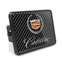 Cadillac UV Graphic Carbon Fiber Look Metal Plate on ABS Plastic 2 Hitch Cover