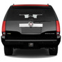 Cadillac UV Graphic Carbon Fiber Look Metal Plate on ABS Plastic 2 Hitch Cover