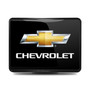Chevrolet Golden Logo UV Graphic Black Metal Face-Plate on ABS Plastic 2 inch Tow Hitch Cover