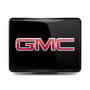 GMC Logo UV Graphic Black Metal Face-Plate on ABS Plastic 2 inch Tow Hitch Cover