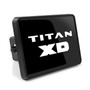 Nissan Titan XD UV Graphic Black Metal Face-Plate on ABS Plastic 2 inch Tow Hitch Cover