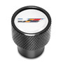 Cadillac V Logo in White on Black Aluminum Tire Valve Stem Caps