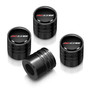 Chevrolet Corvette C7 Z06 Logo in Black on Black Aluminum Cylinder-Style Tire Valve Stem Caps