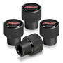 Chevrolet Camaro RS Logo in Black on Black Aluminum Tire Valve Stem Caps