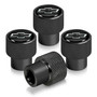 Chevrolet Black Logo in Black on Black Aluminum Tire Valve Stem Caps