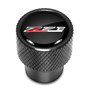 Chevrolet Z71 Logo in Black on Black Aluminum Tire Valve Stem Caps