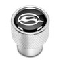 Chevrolet Impala Logo in Black on Shining Silver Aluminum Tire Valve Stem Caps