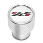 Chevrolet Camaro ZL1-1LE Logo White Shining Silver Aluminum Tire Valve Stem Caps