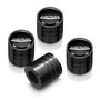 Chrysler Logo in Black on Black Aluminum Cylinder-Style Tire Valve Stem Caps