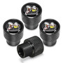 Dodge Scat-Pack Full Color in Black on Black Aluminum Tire Valve Stem Caps