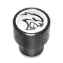 Dodge SRT Hellcat in White on Black Aluminum Tire Valve Stem Caps