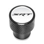 SRT Logo in White on Black Aluminum Tire Valve Stem Caps for Dodge Jeep