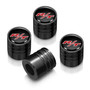 Dodge R/T Logo in Black on Black Aluminum Cylinder-Style Tire Valve Stem Caps