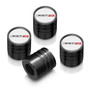 SRT-8 White on Black Aluminum Cylinder-Style Tire Valve Stem Caps for Dodge Jeep