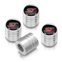 Ford Focus ST Black on Silver Aluminum Cylinder-Style Tire Valve Stem Caps