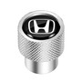 Honda Logo in Black on Shining Silver Aluminum Tire Valve Stem Caps