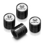 Honda CR-V in White on Black Aluminum Cylinder-Style Tire Valve Stem Caps