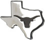 University of Texas Longhorn Debossed Chrome Metal Car Emblem