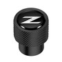 Nissan 370Z Z logo in Black on Black Aluminum Tire Valve Stem Caps