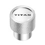 Nissan Titan Logo in White on Shining Silver Aluminum Tire Valve Stem Caps