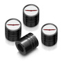 Jeep Trailhawk in White on Black Aluminum Cylinder-Style Tire Valve Stem Caps