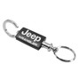 Jeep Wrangler Black Logo Metal Aluminum Valet Pull Apart Key Chain Ring Fob
