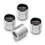 Nissan NISMO Black on Silver Aluminum Cylinder-Style Tire Valve Stem Caps