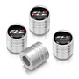 Chevrolet Camaro ZL1-1LE Logo in Black on Shining Silver Aluminum Cylinder-Style Tire Valve Stem Caps