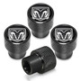 RAM in Black on Black Aluminum Tire Valve Stem Caps