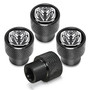 RAM 2019 Logo in Black on Black Aluminum Tire Valve Stem Caps