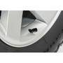 RAM 2019 Logo in White on Black Aluminum Cylinder-Style Tire Valve Stem Caps