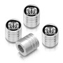 RAM 2019 Logo Black on Silver Aluminum Cylinder-Style Tire Valve Stem Caps