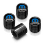 Mopar in Black on Black Aluminum Cylinder-Style Tire Valve Stem Caps