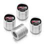 Ford F-150 FX4 Off Road Black on Silver Aluminum Cylinder-Style Tire Valve Stem Caps