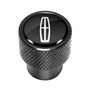 Lincoln logo in Black on Black Aluminum Tire Valve Stem Caps for Navigator MKC