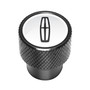 Lincoln logo in White on Black Aluminum Tire Valve Stem Caps for Navigator MKC