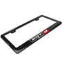 SRT-8 Logo Black Real 3K Carbon Fiber Finish ABS Plastic License Plate Frame