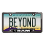 RAM Black Insert Gunmetal Chrome Stainless Steel License Plate Frame