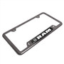 RAM Real Carbon Fiber Insert Gunmetal Chrome Stainless Steel License Plate Frame