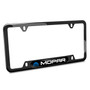 Mopar Blue Logo Black Insert Black Stainless Steel License Plate Frame